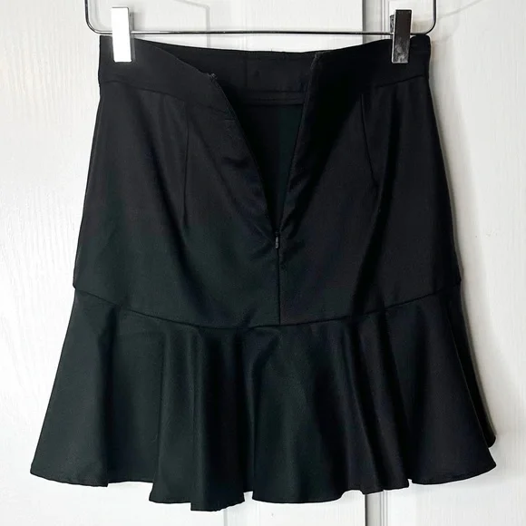 NWT Veronica Beard Black Morrison Sailor Flounce Mini Skirt Size 0 - Picture 4 of 11